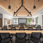 Scott County CDA Office meeting room with presentation screen